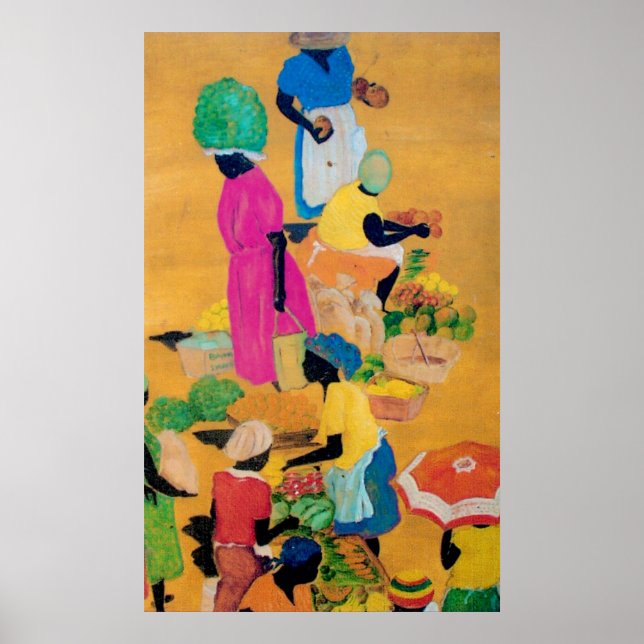 Grenada Market Scene Poster (Front)