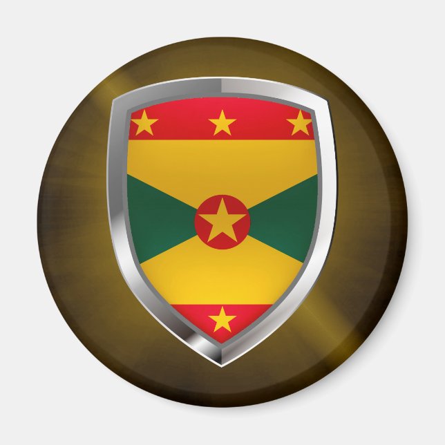 Grenada Mettalic Emblem Magnet (Front)