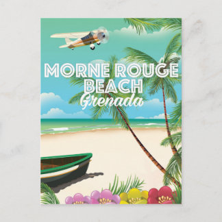 Grenada Morne Rouge Beach Travel Poster Postcard