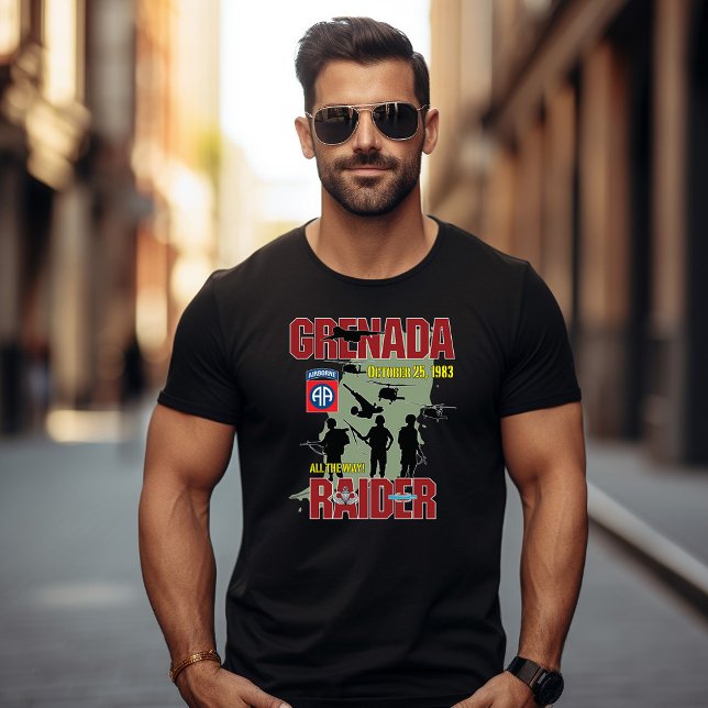 Grenada Raider 82nd ABN dark t-shirt (Creator Uploaded)
