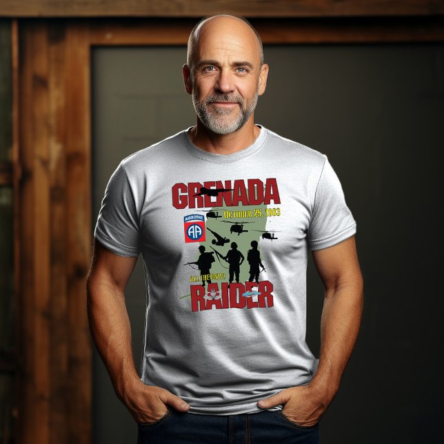 Grenada Raider 82nd ABN light t-shirt (Creator Uploaded)