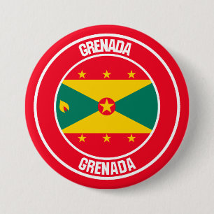 Grenada Round Emblem 7.5 Cm Round Badge