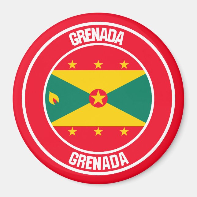Grenada Round Emblem Magnet (Front)