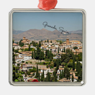 Grenada, Spain cityscape Metal Tree Decoration