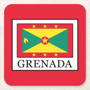 Grenada Square Paper Coaster