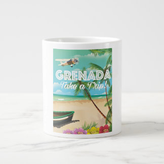 Grenada Vintage Vacation Travel Poster Large Coffee Mug