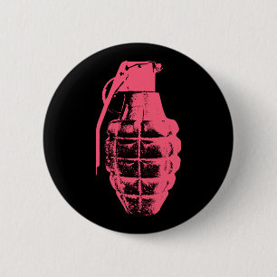 Grenade 6 Cm Round Badge