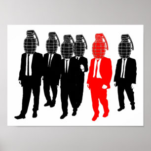 Grenade Head Funny Poster