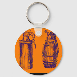 GRENADE ORANGE KEY RING