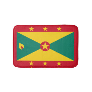 Grenadian flag bath mat