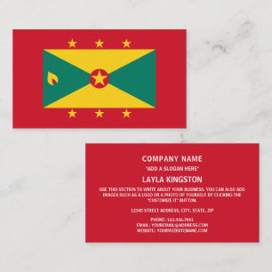Grenadian Flag, Flag of Grenada Business Card