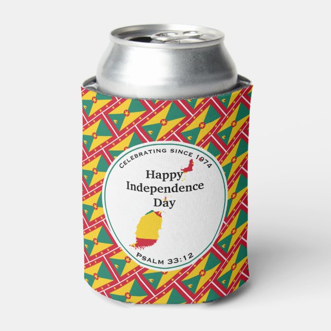 GRENADIAN INDEPENDENCE Celebrating GRENADA Can Cooler (Can Front)