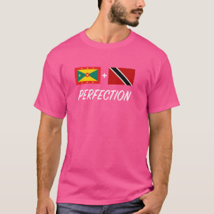 Grenadian Trinidadian Flag Half Grenada Half Trini T-Shirt