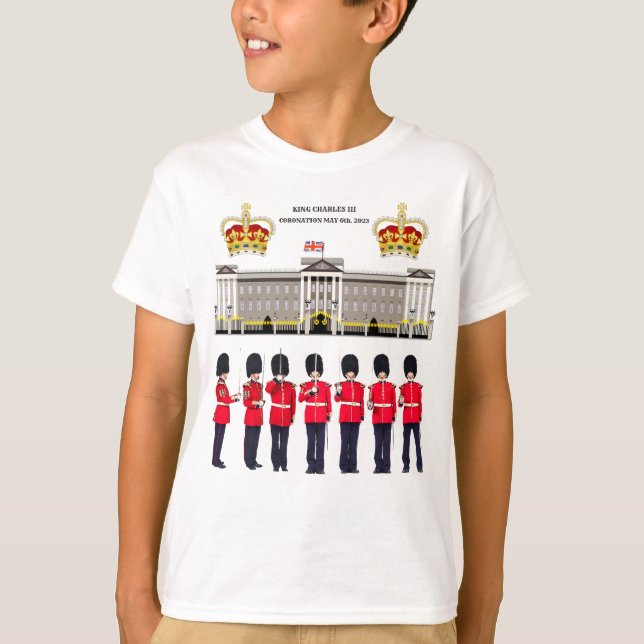 Grenadier Guards on Parade Coronation Kids T-Shirt (Front)