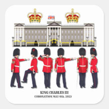 Grenadier Guards on Parade  Square Sticker