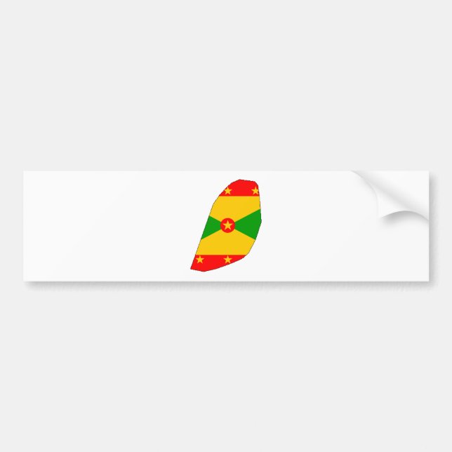 Greneda Flag Map full size Bumper Sticker (Front)