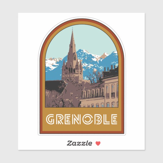 Grenoble city France is my proud hometown Sticker (Sheet)