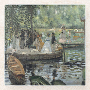 Grenouillere Renoir Impressionist Painting Art Glass Coaster