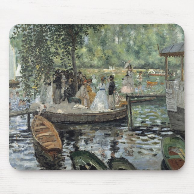 Grenouillere Renoir Impressionist Painting Art Mouse Mat (Front)