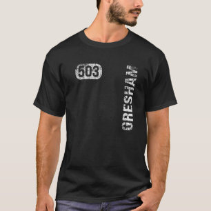 Gresham Oregon 503 Area Code Vintage Retro T-Shirt