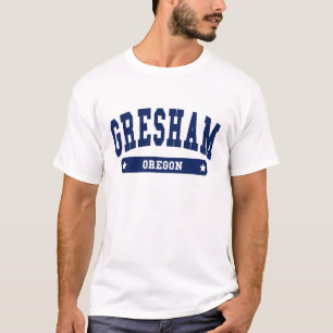Gresham Oregon College Style tee shirts