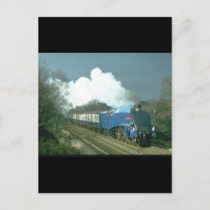 Gresley A4 Sir Nigel Gresley works_Steam Trains Postcard