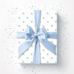 Greta Fun Dot in Slate and Green Wrapping Paper