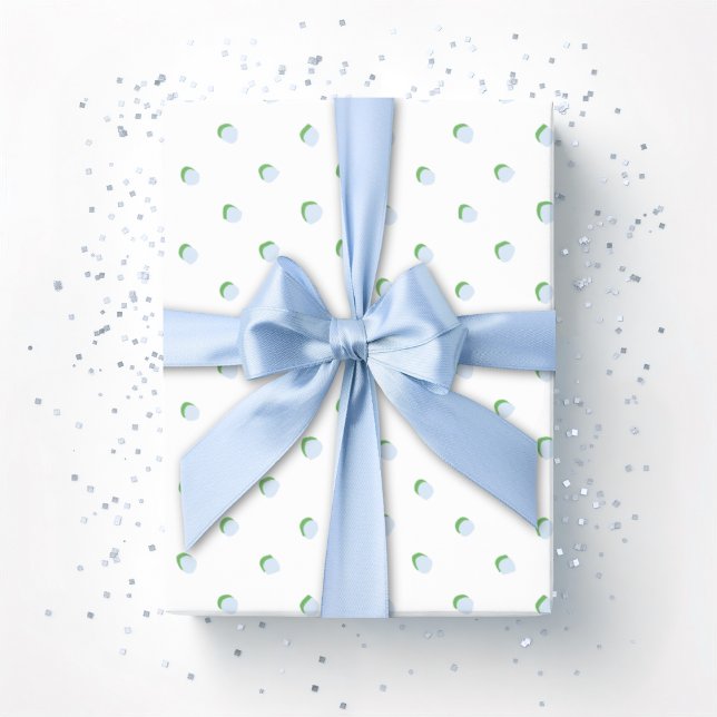 Greta Fun Dot in Slate and Green Wrapping Paper (Creator Uploaded)