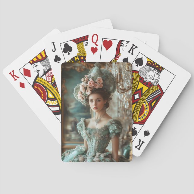 Greta in Green Playing Cards (Back)