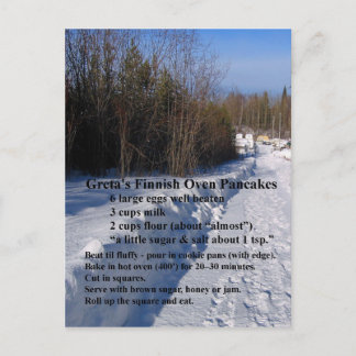 Greta's Finnish Oven Pancakes Recipe Postcard