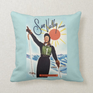 Gretchen Fraser Advertisement Poster Cushion