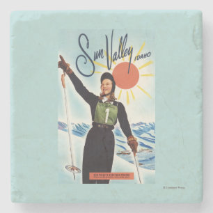 Gretchen Fraser Advertisement Poster Stone Coaster