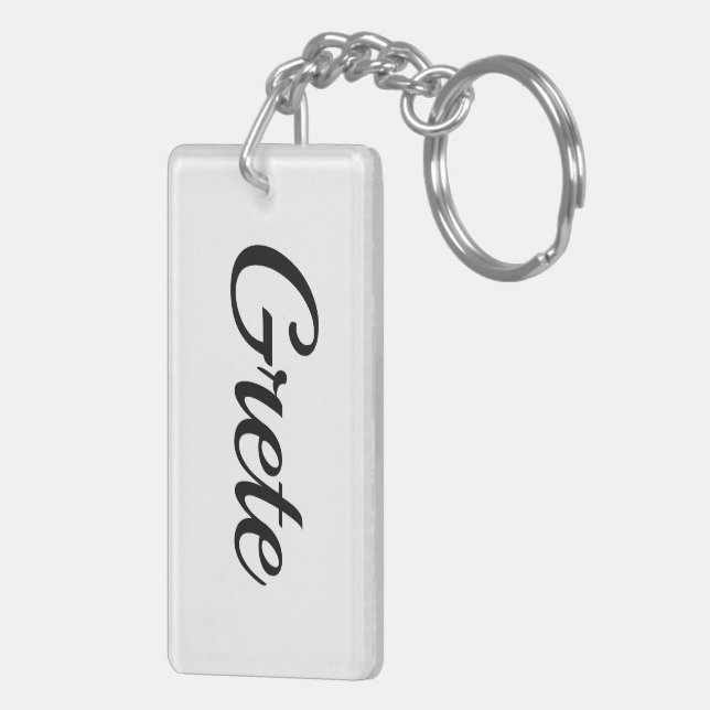 Grete schwarz weiß key ring (Back Right)