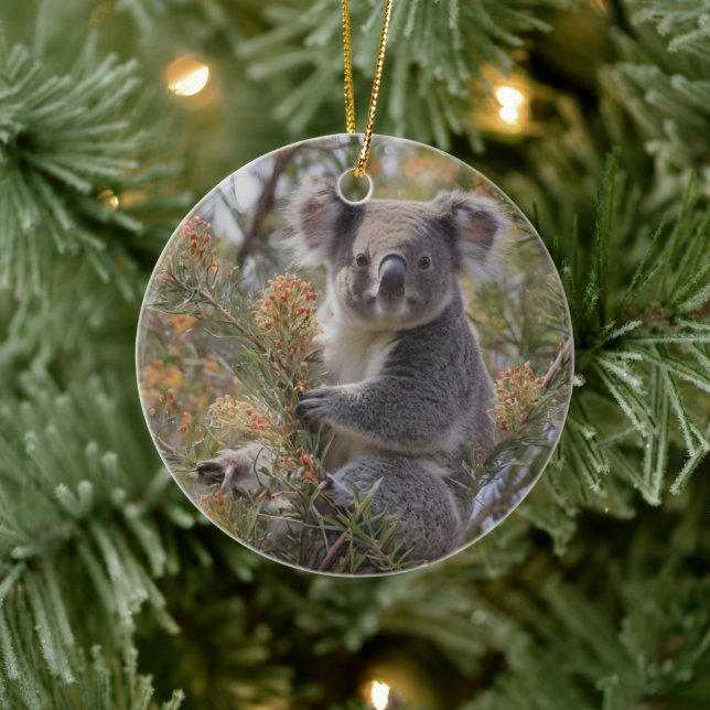 Grevillea Koala Bear, Ceramic Tree Decoration (Tree)