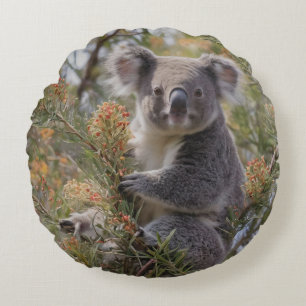 Grevillea Koala Bear, Round Cushion