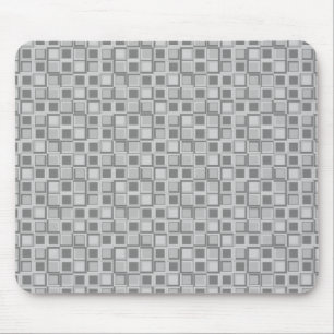 Grey 70's year styling squares mouse mat