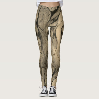Grey abstract leggings
