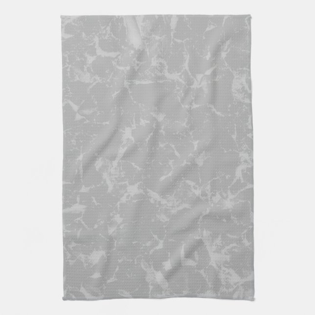 Grey Abstract Pattern Background Design. Tea Towel (Vertical)