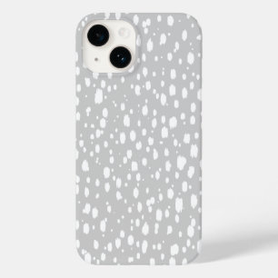 Grey Abstract Scattered Dots Case-Mate iPhone 14 Case