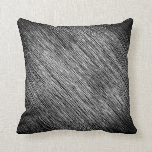 Grey Abstract Throw Pillow