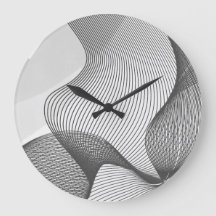 Grey Abstract Wall Clock