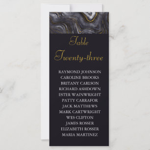 Grey Agate Wedding seating plan Table Place Cards
