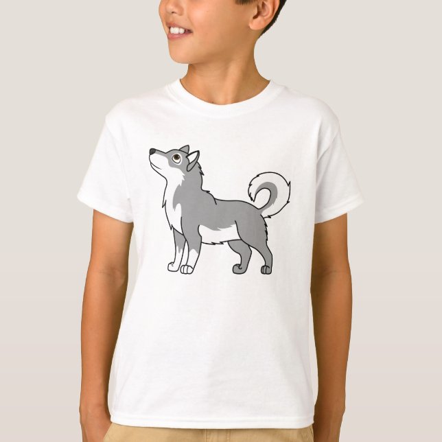 Grey Alaskan Malamute T-Shirt (Front)