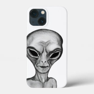 Grey Alien iPhone 13 Mini Case
