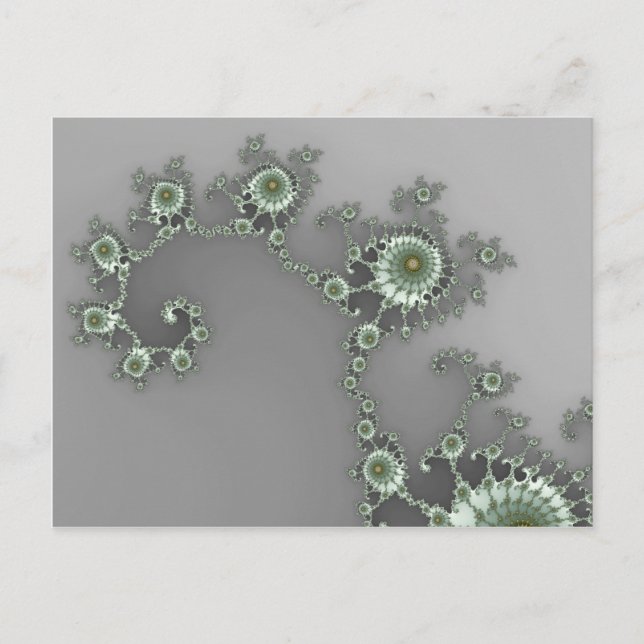 Grey Alien - Fractal Postcard (Front)