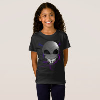 Grey alien Girls' Fine Jersey T-Shirt