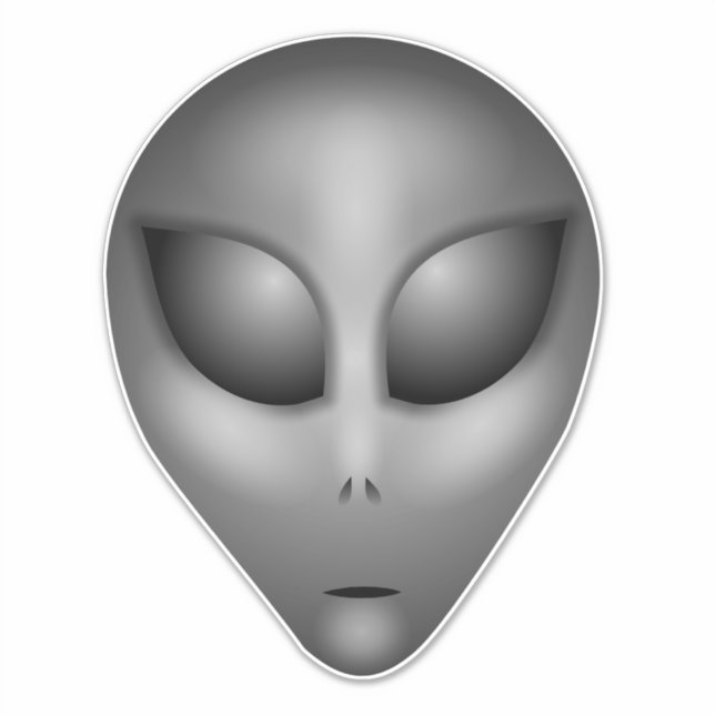 Grey Alien Head (Front)