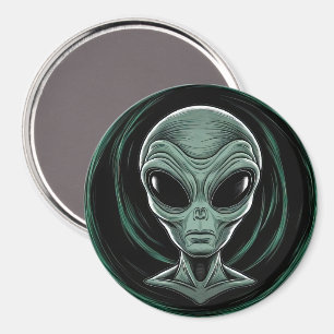 Grey Alien Head Magnet