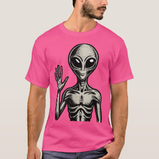 Grey Alien Hello T-Shirt