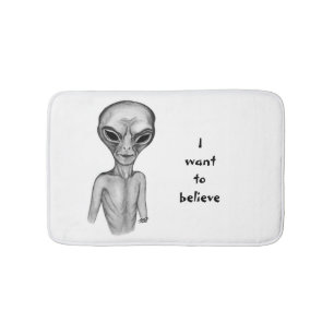 Grey Alien , I want to believe Bath Mat